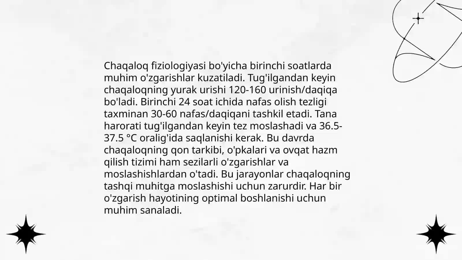 Chaqaloqlik Davri va Bolaning Soat Sayin O'zgarishi 4