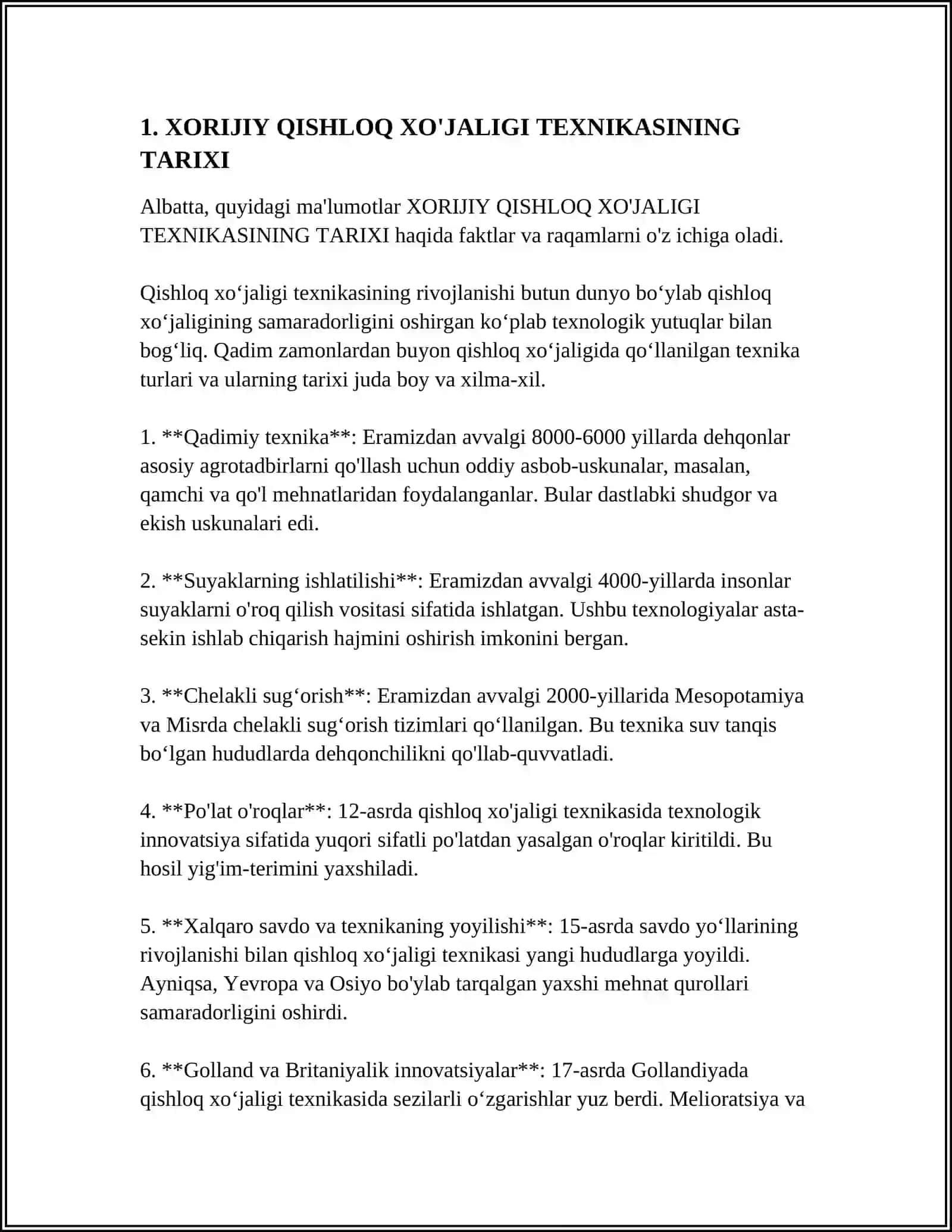 XORIJIY FIRMA QISHLOQ XO'JALIGI TEXNIKALARNING AFZALLIGI VA KAMCHILIGINI URGANISH 4
