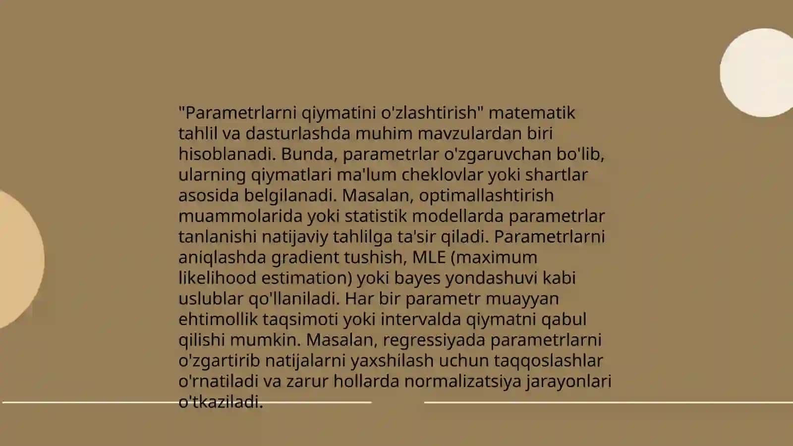 Parametrli funksiyalar bilan ishlash 4