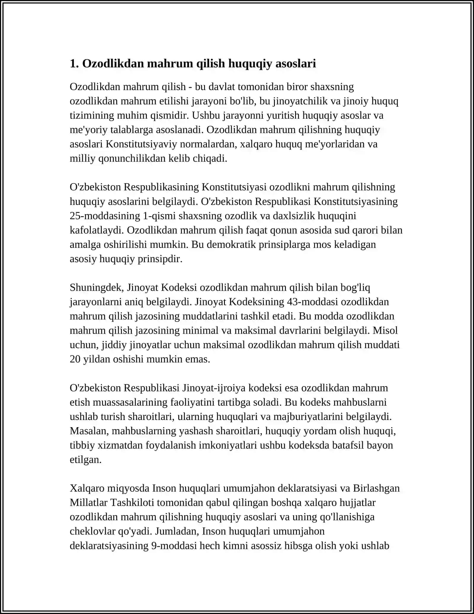 OZODLIKDAN MAHRUM QILISH TARIQASIDAGI JAZONI IJRO ETISH MUASSASASI 4