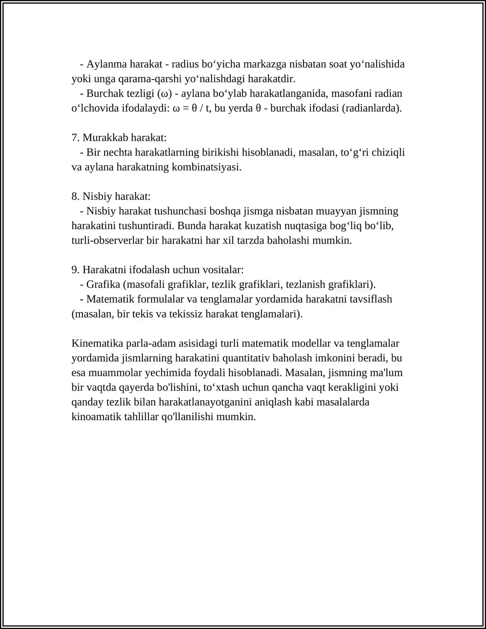 MEXANIK HARAKAT TRAYEKTORIYASINI VA EGRILIK RADIUSINI ANIQLASH 4