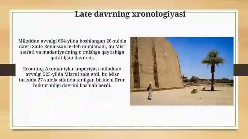 Soʻngi podsholik davrida Misr 4