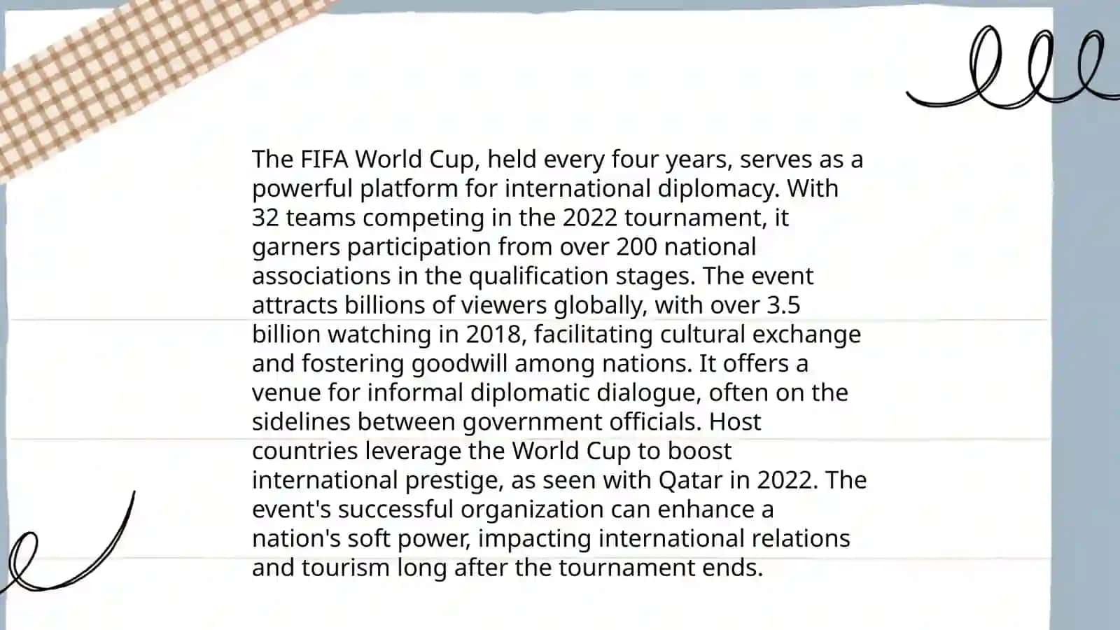 Sport events & their global influence 4