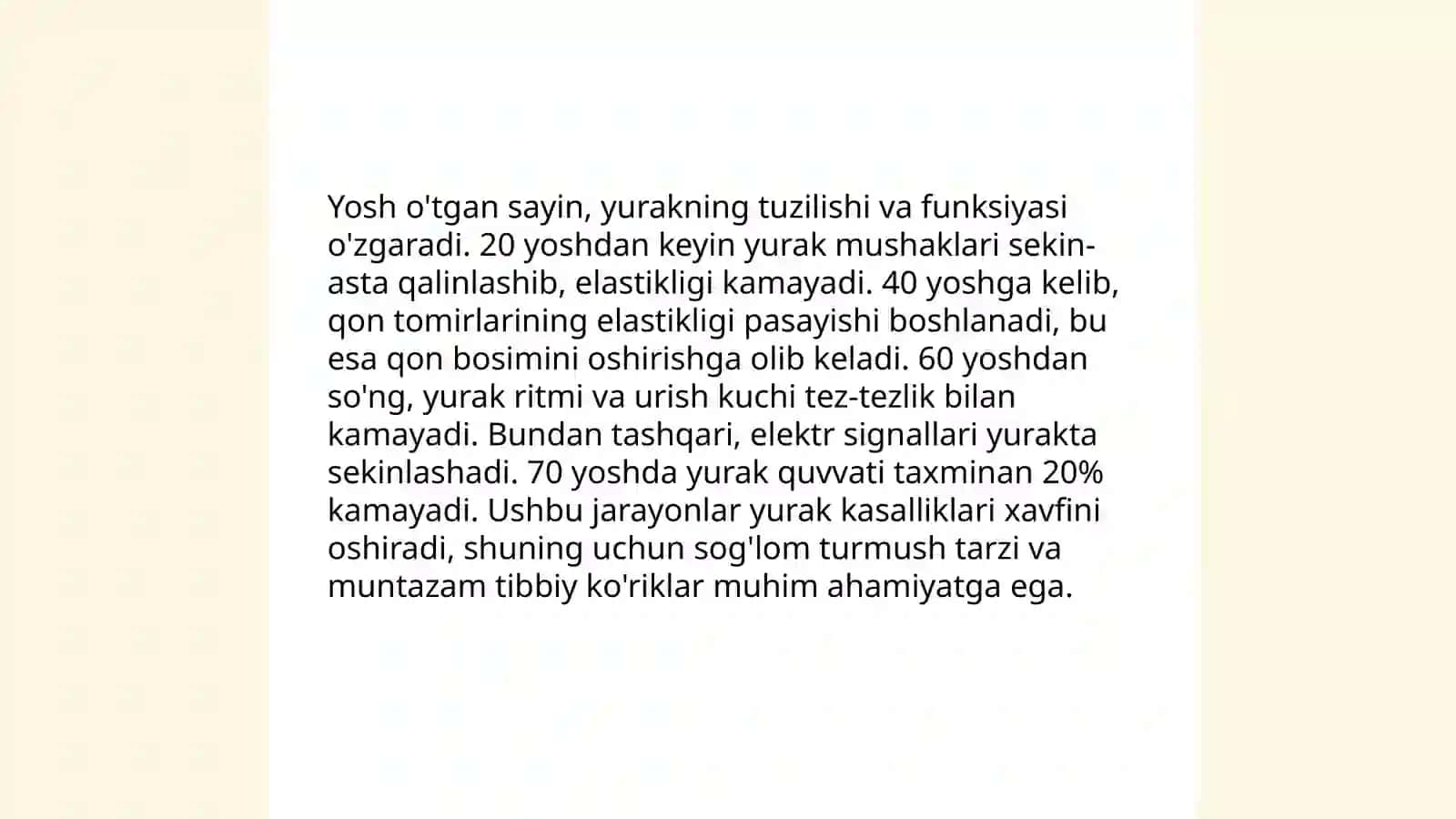 Yurak tizimning yoshga oid fiziologiyasi va gigiyenasi 4