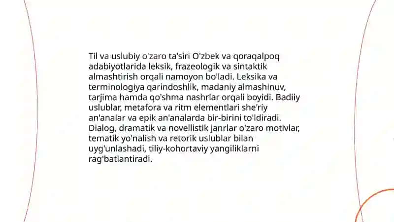O'zbek va qoraqalpoq adabiy aloqalari 4