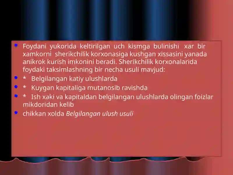 XUSUSIY KAPITAL TUGRISIDA XISOBOT 4