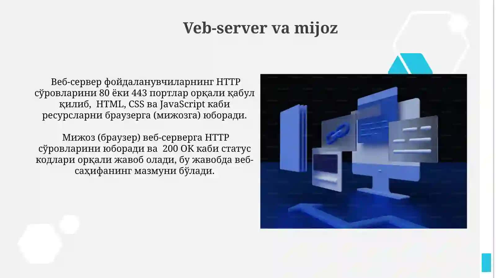 Web-sahifa va web-dasturlash asoslari 4