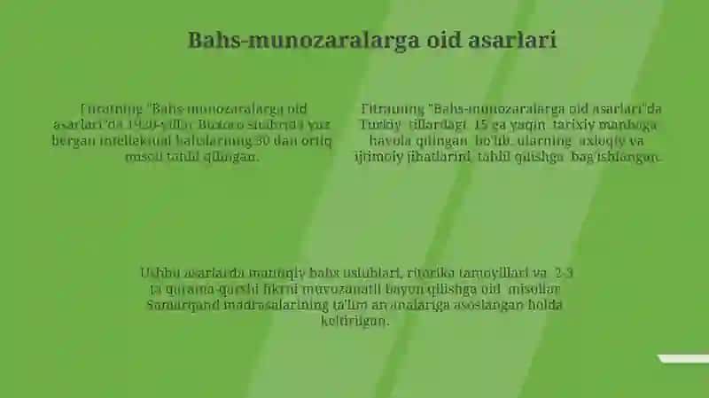 Fitratning "Bahs" asari 4