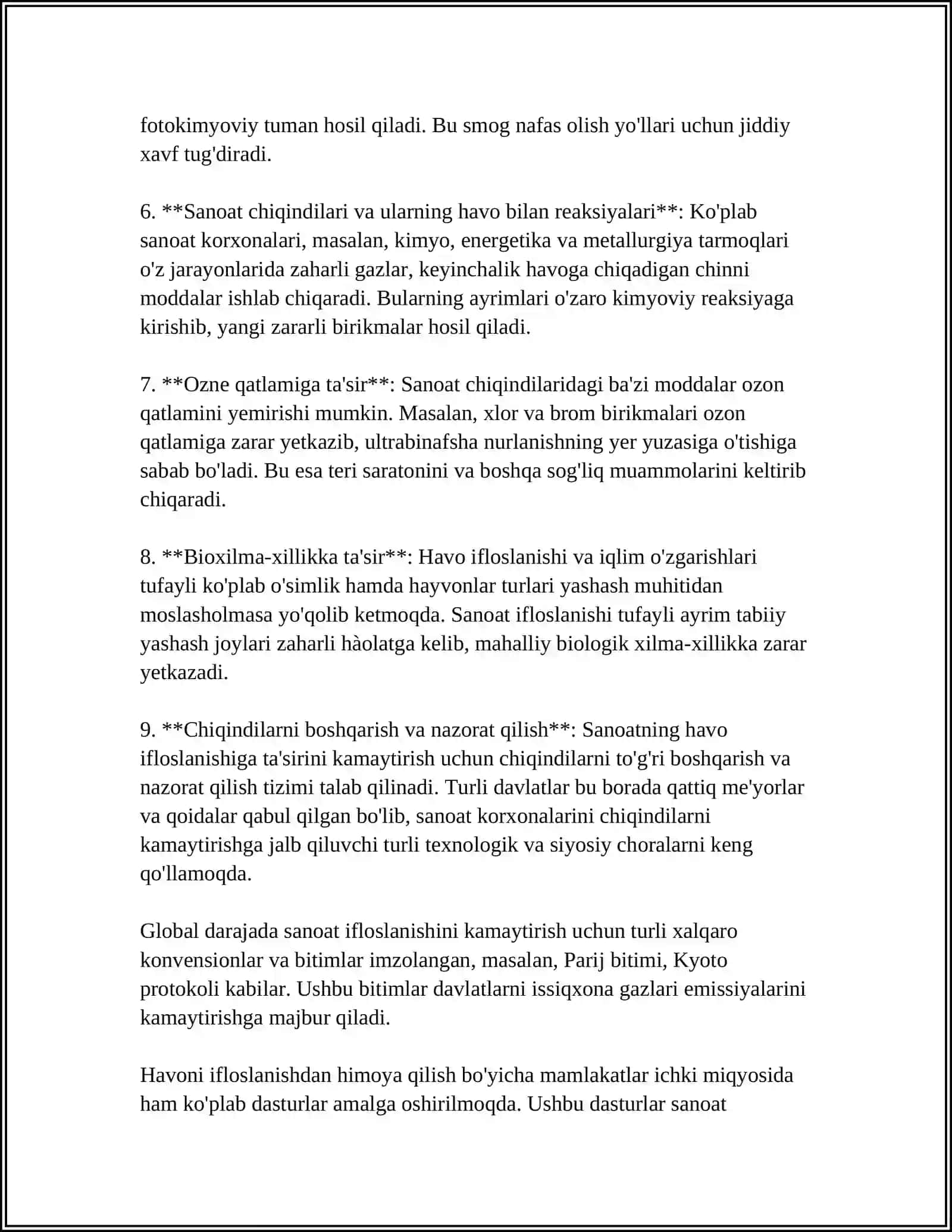 INSON FAOLIYATINING TABIATGA TA’SIRI VA TABIATNI JAVOBI 4