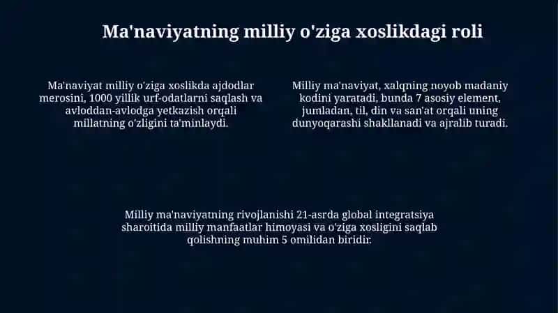 Milliy urf-odatlar, qadriyatlar va an'analarning mohiyati 4