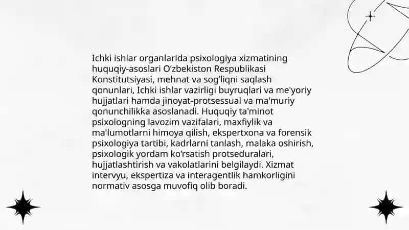 Ichki ishlar tizimida psixologning roli va kasbiy ahamiyati 4