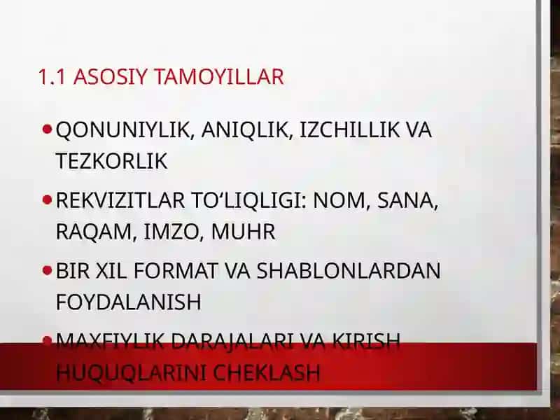 Ish yuritishning asosiy qoidalari 4