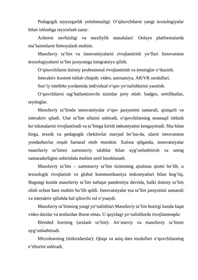 MASOFAVIY TA’LIMDA INNOVATSIYANI RO‘LI 4