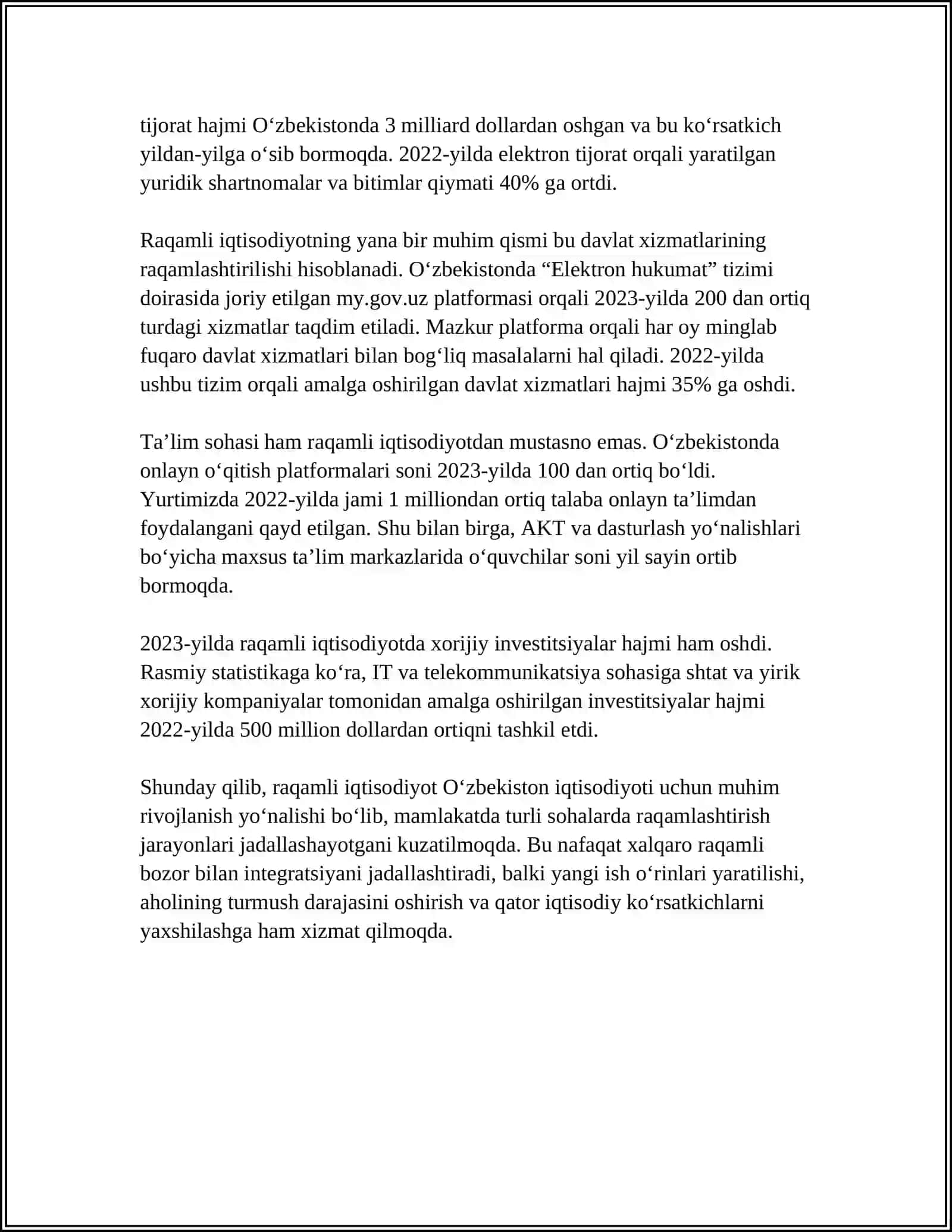 ŌZBEKISTON IQTISODIYOTINING RAQAMLI TRANSFORMATSIYASI 4