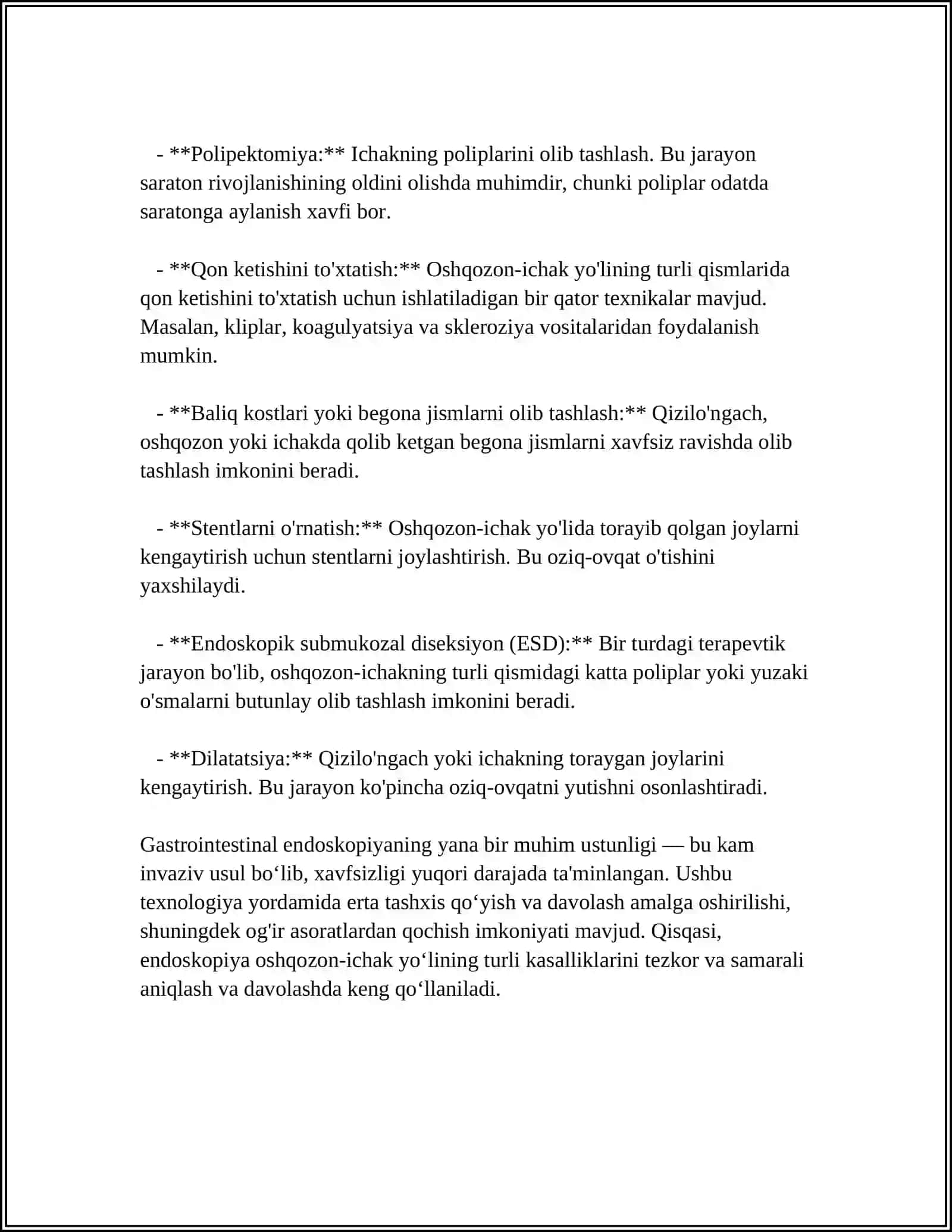 TIBBIYOTDA ENDOSKOPIK USULLARNING QO'LLANISHI,LAZERNING TIBBIYOTDA QO'LLANISHI 4