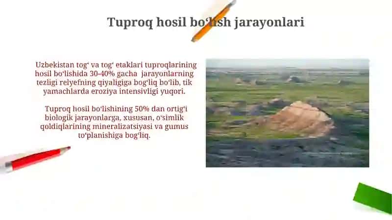 Oʻzbekiston togʻ va togʻoldi tuproqlari geografiyasi 4