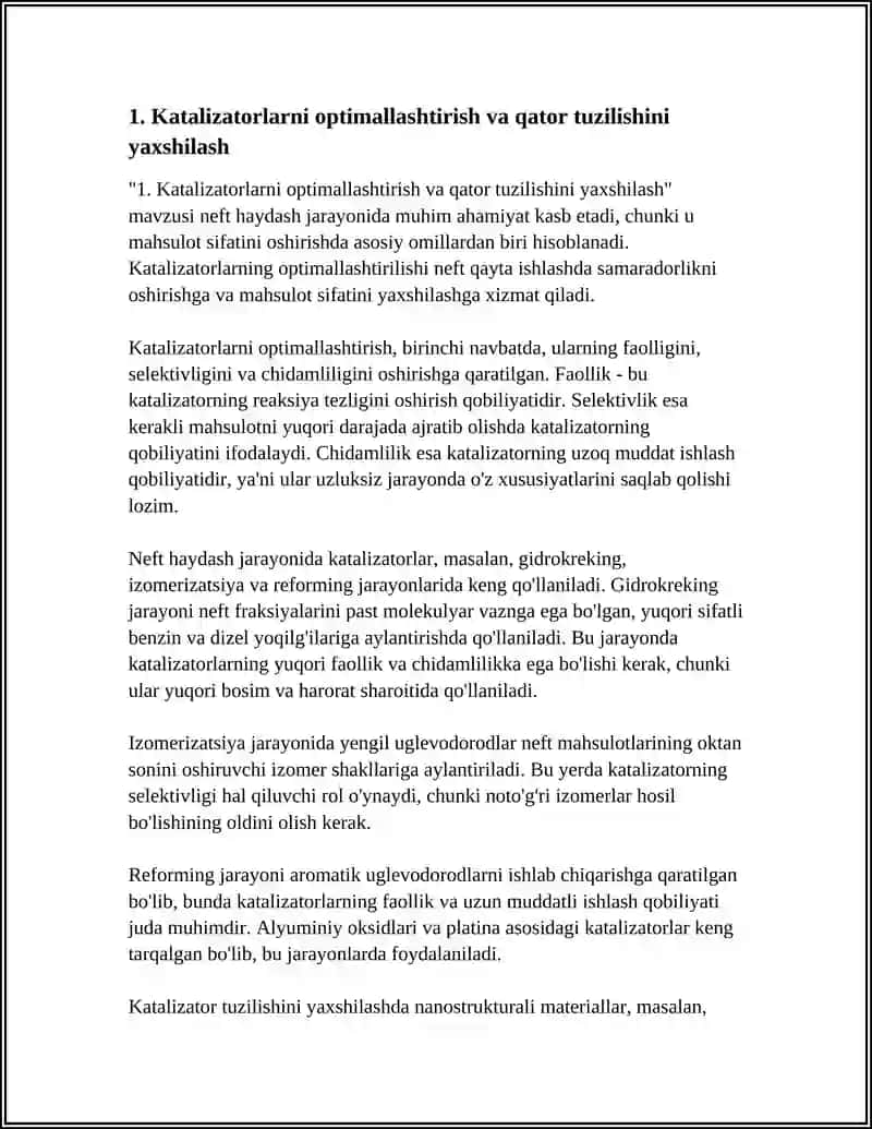NEFT HAYDASH JARAYONIDA MAHSULOT SIFATINI OSHIRISH USULLARI 4