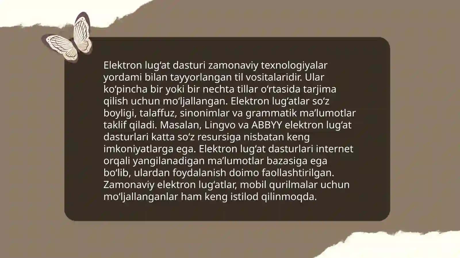 Elektron lug‘atlar yaratish 4
