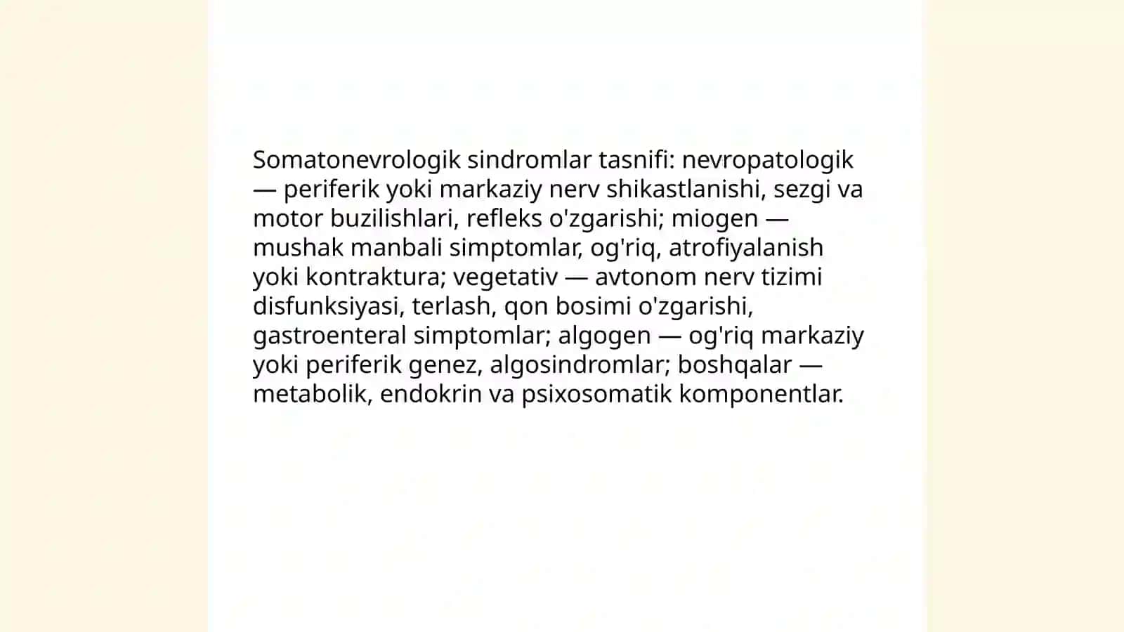 Somatonevrologik sindromlar 4