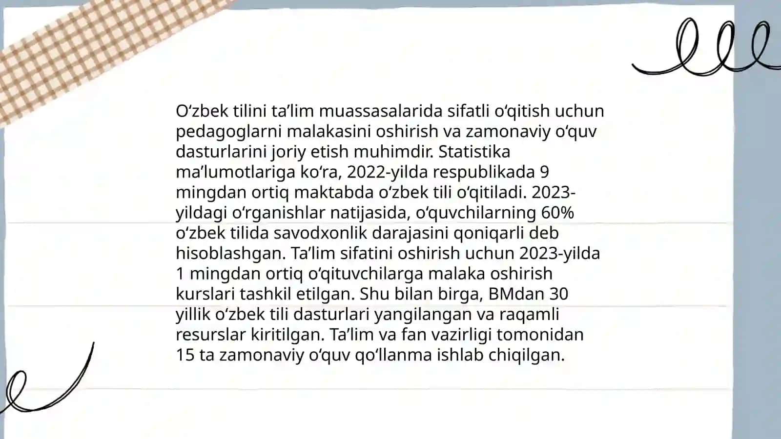 O'zbek tilini davlat tili sifatidagi nufuzini oshirish 4