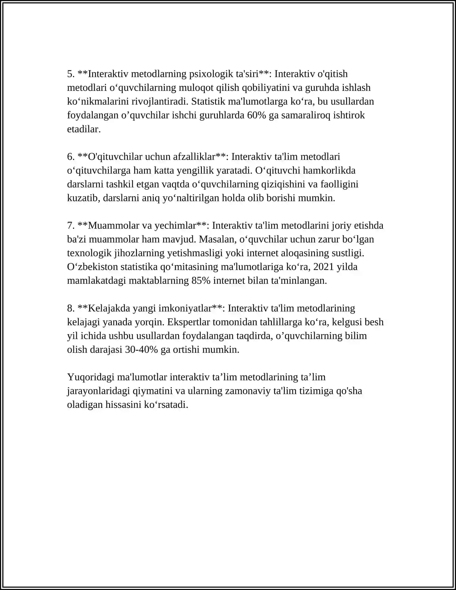 INFORMATIKA VA AXBOROT TEXNOLOGIYALARI FANINI O‘QITISHDA INTERAKTIV METODLARDAN FOYDALANISH 4