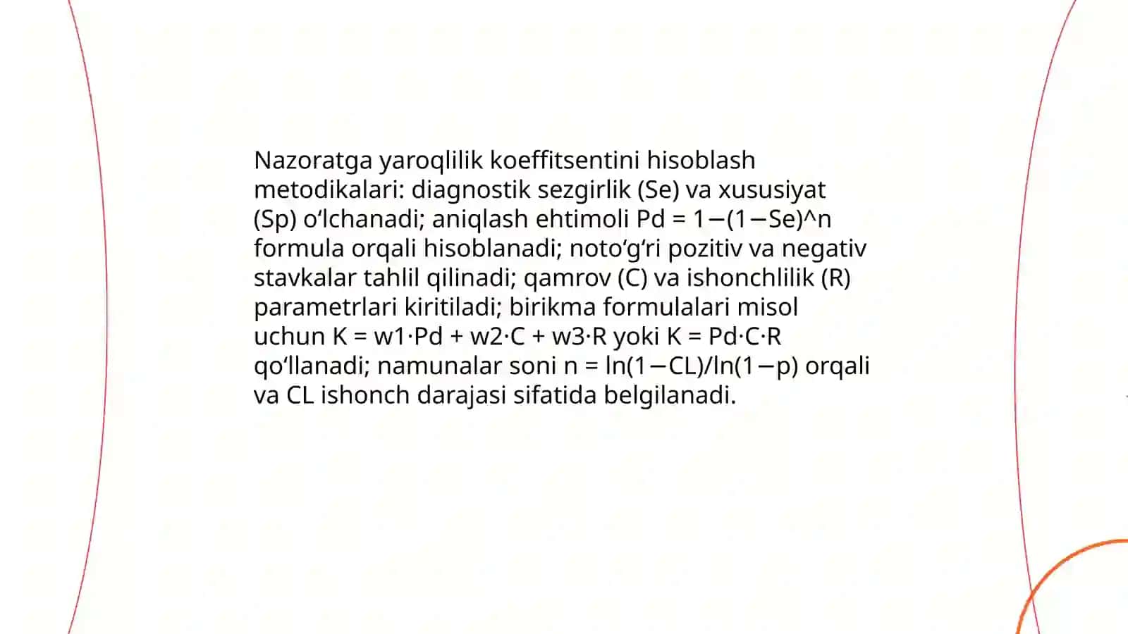 Ishonchlilik nazariyasi diyagnostikasi asoslari fanidan tayyorlagan taqdimot loyihasi 4