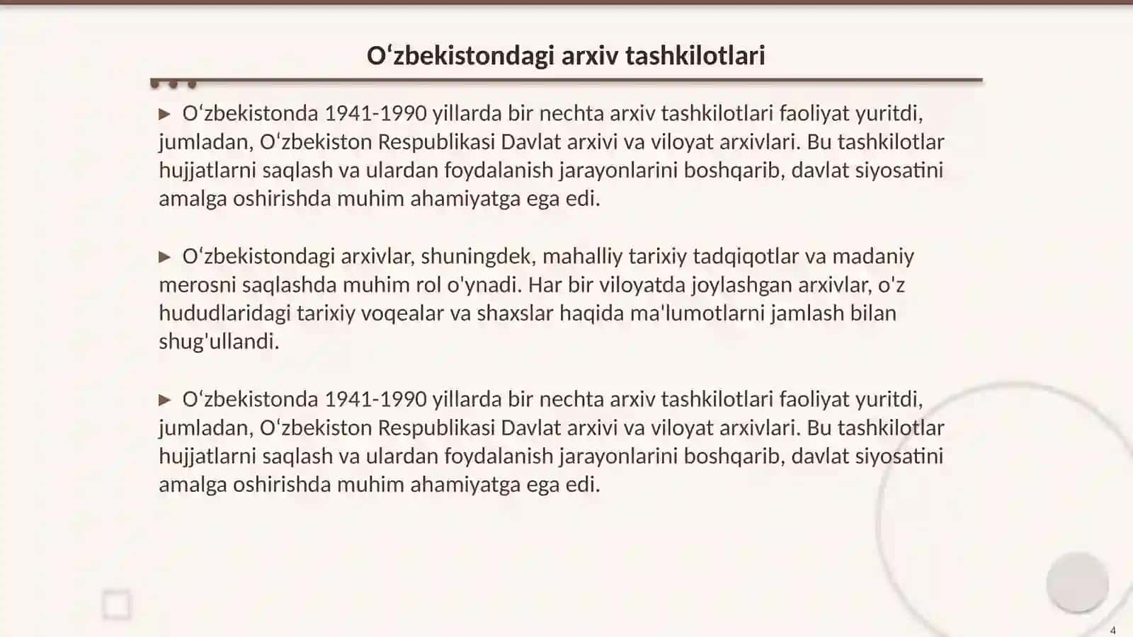 1941-1990 yillarda Oʻzbekistonda arxiv ishi 4