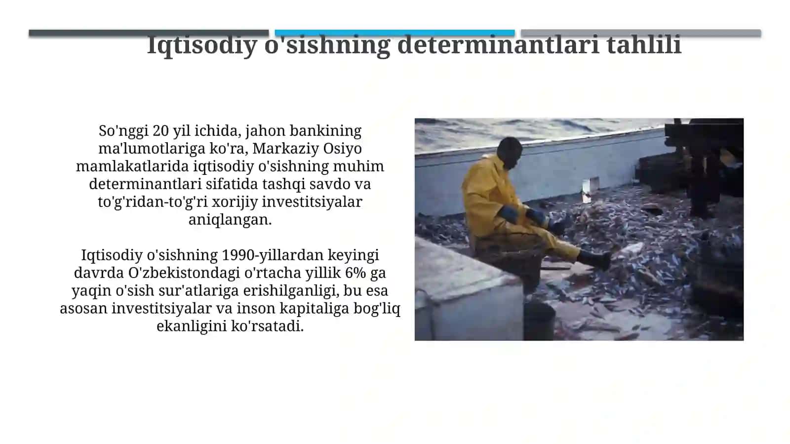 Iqtisodiy o'sish va rivojlanish tahlilining ekonometrik modellari 4