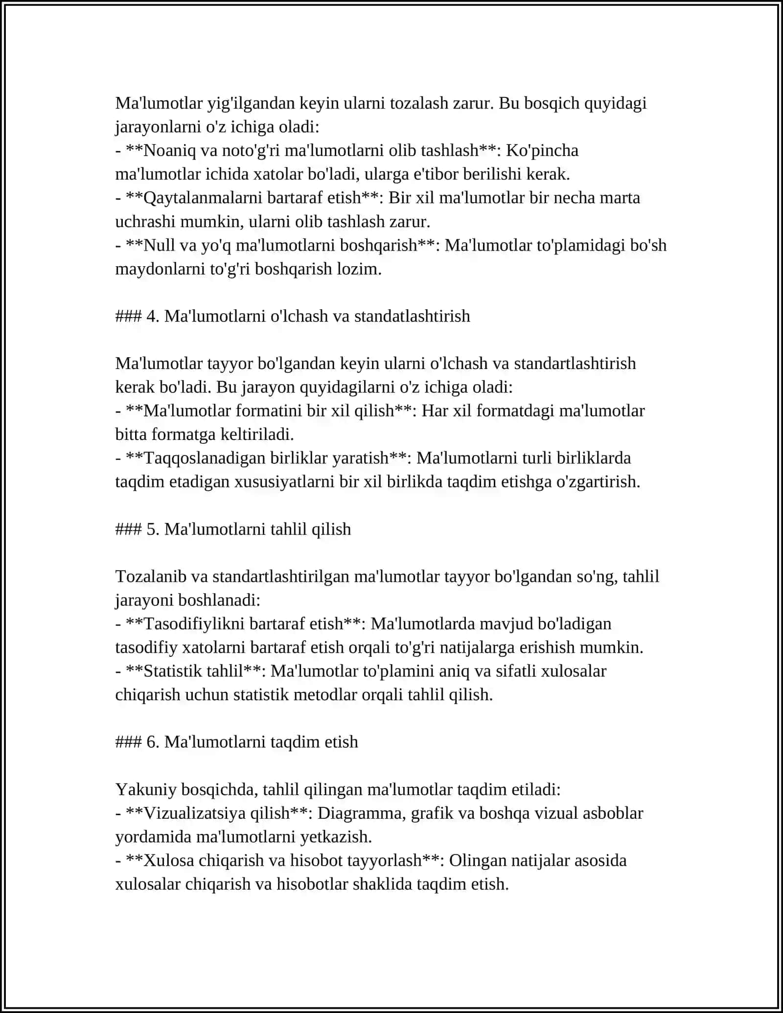 MA'LUMOTLARNING INTELEKTUAL TAXLIL BOSQICHLARI VA ASOSIY G'OYALARI 4