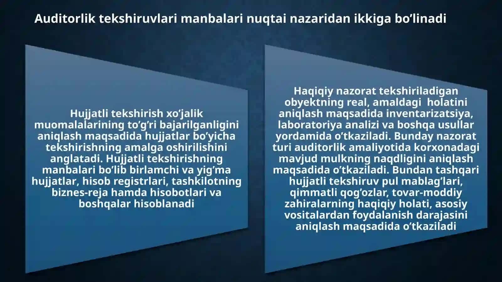 Auditning xalqaro standartlari asosida auditni tashkil etish. 4
