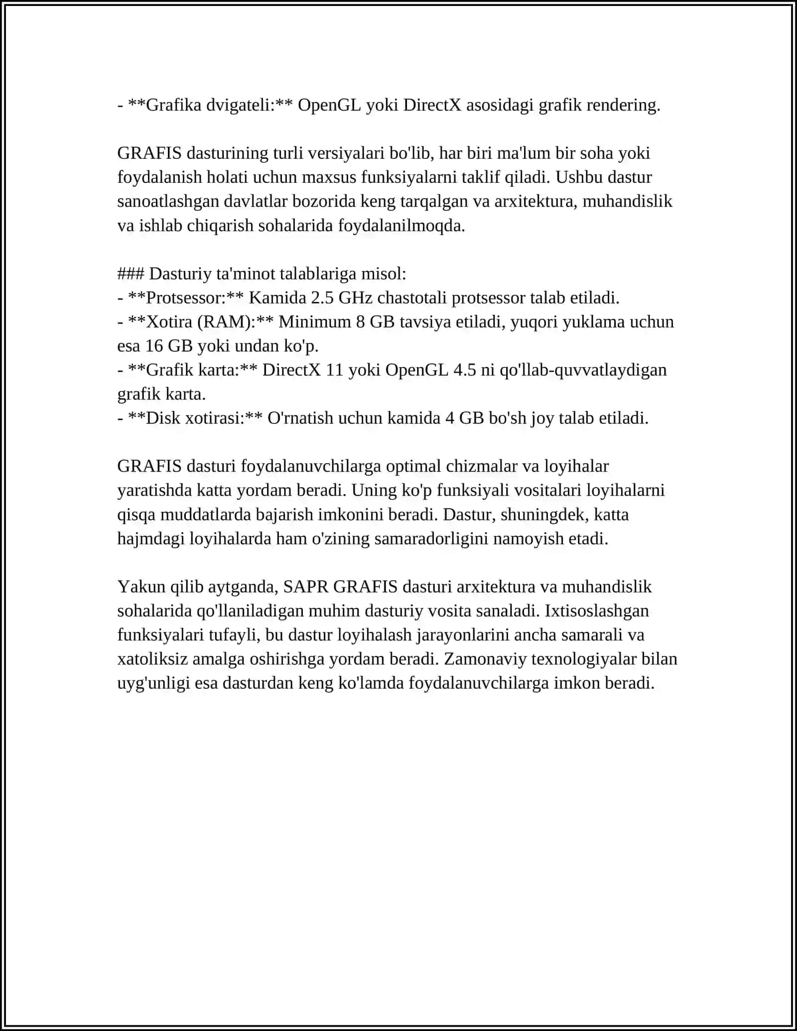 SAPR GRAFIS 4