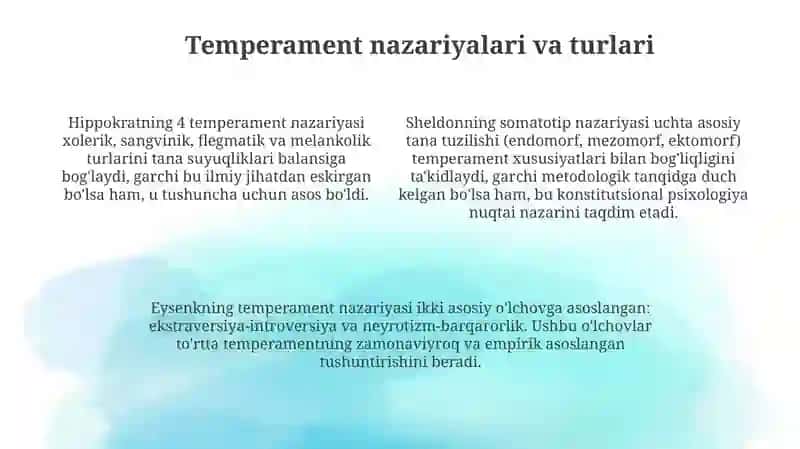 Temprament shaxs tuzilmasi sifatida 4