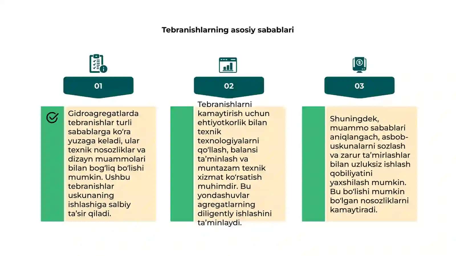 Gidroagregatlarda tebranishlar va ularni kamaytirish usullari 4