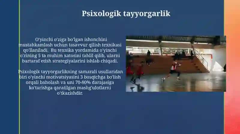 Gandbol oyin tayyorgarlik turlarining va ahamiyati 4