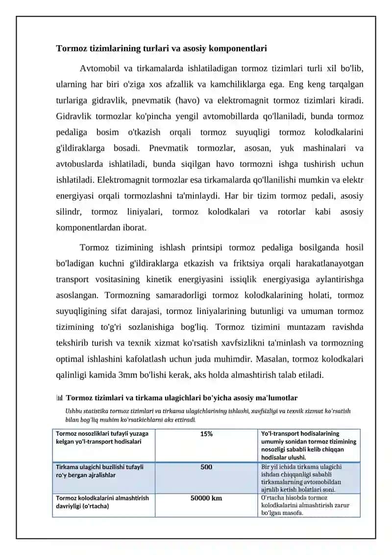 Tormoz uskunalari va avtotirkama qurilmalari 4