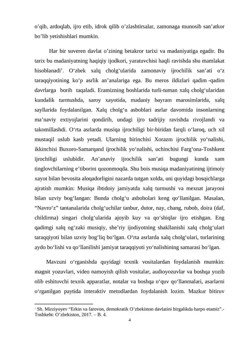 TANBUR CHOLG'USINING O'ZBEK MUSIQА SАN'АTIDАGI O'RNI VА UNDАGI IJROCHILIK USLUBLАRI 4