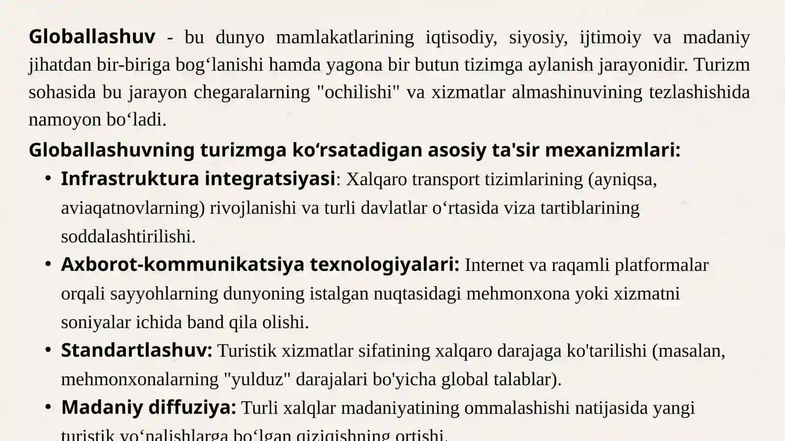 GLOBALLASHUVNING TURIZMDA TADBIRKORLIKKA TA'SIRI 4