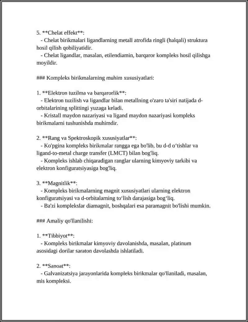 KOMPLEKS BIRIKMALARNING SINFLANISHI 4
