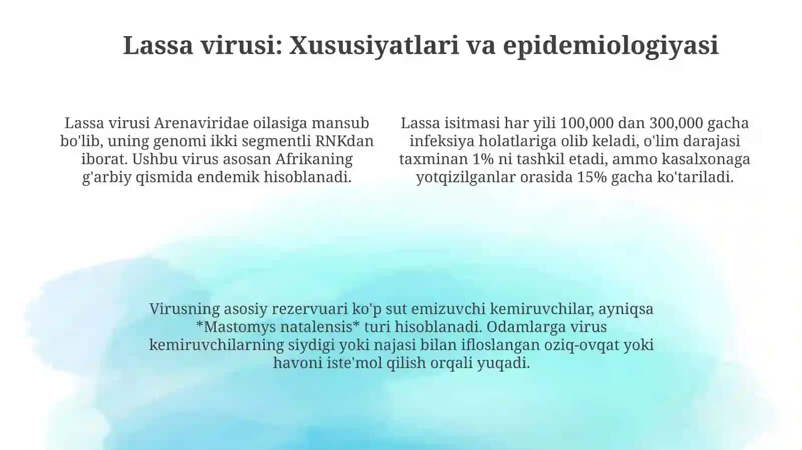 Ebola, Lassa va Zika viruslari 4