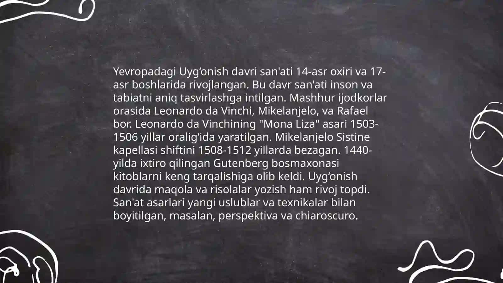 Yevropada uygʻonish davri mafkurasi ( renessansi) 4