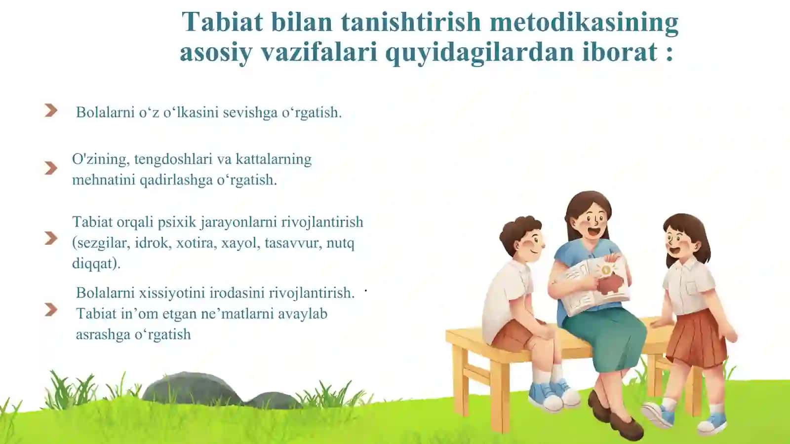 MАKTABGACHA TA’LIM TASHKILOTLARIDA TABIATSHUNOSLIK ISHLARINI TASHKIL ETISH 4