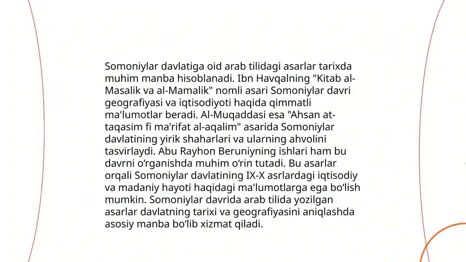 Somoniylar tarixiga oid arab tilli manbalar biblografiyasi 4