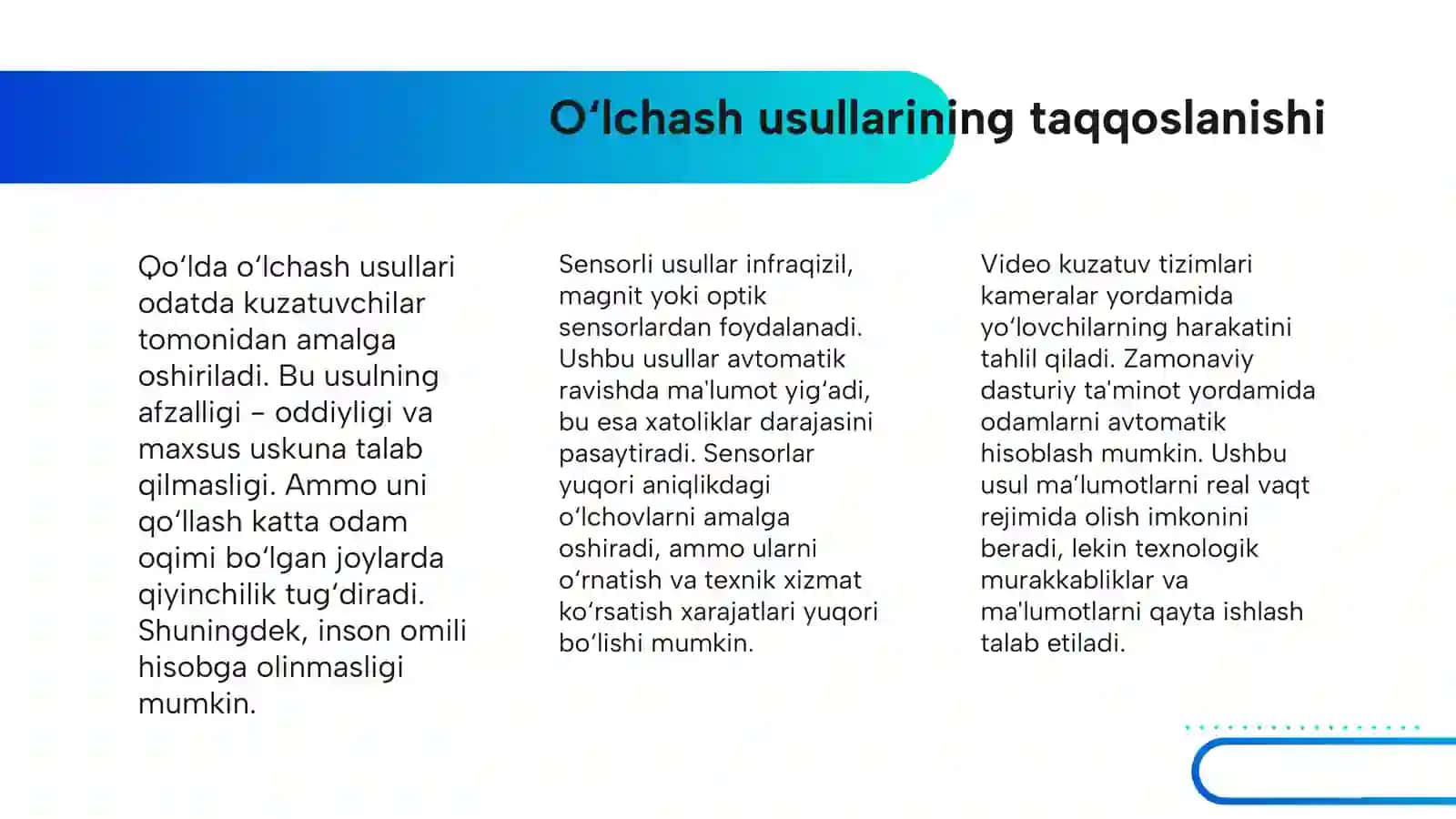 Yolovchi oqimini olchash va passajirlar zichligini korsatkichlarini tahlil qilish 4