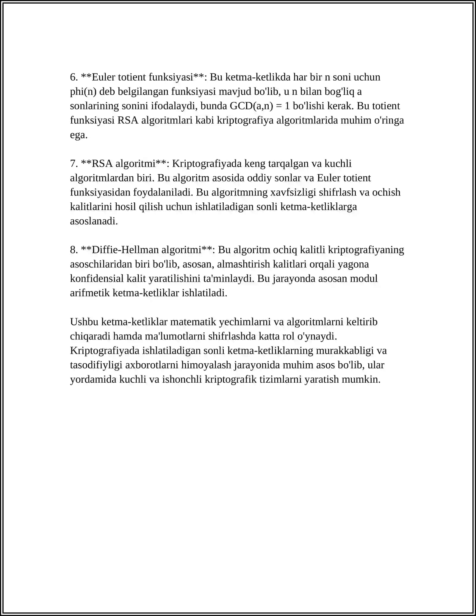 KRIPTOGRAFIYADA SONLI KETMA-KETLIKLARNING TATBIQI 4