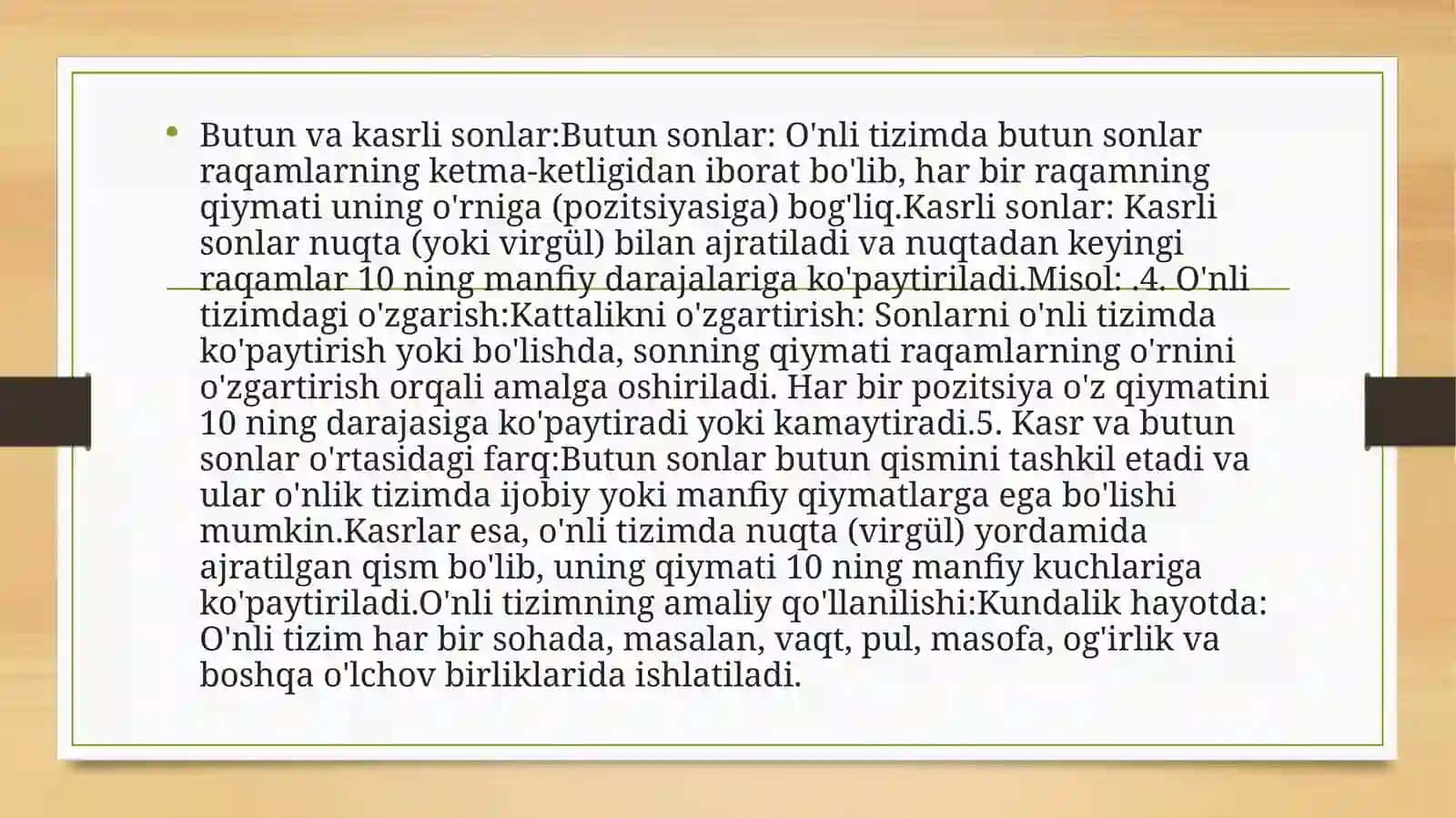O'nli sanoq tizimi haqida umumiy tushuncha 4