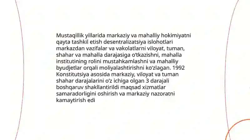 Mustaqillik yillarida davlat boshqaruvi tizimida amalga oshirilgan islohatlar 4