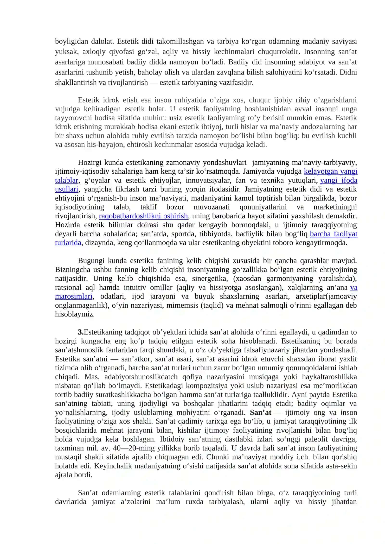 Nafosat falsafasi (Estetika) 4