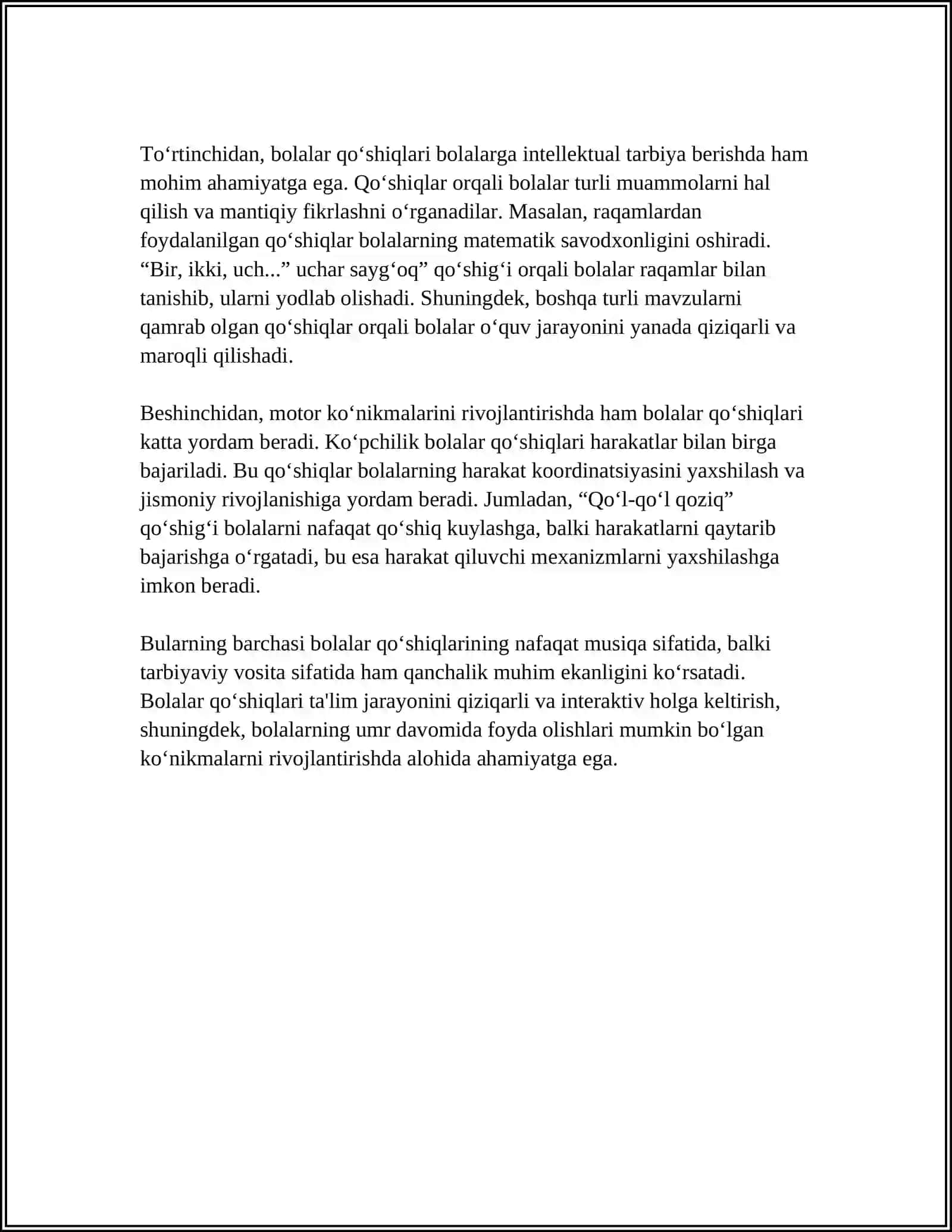 BOLALAR QOSHIQLARI VA ERTAKLARI TAHLILI 4