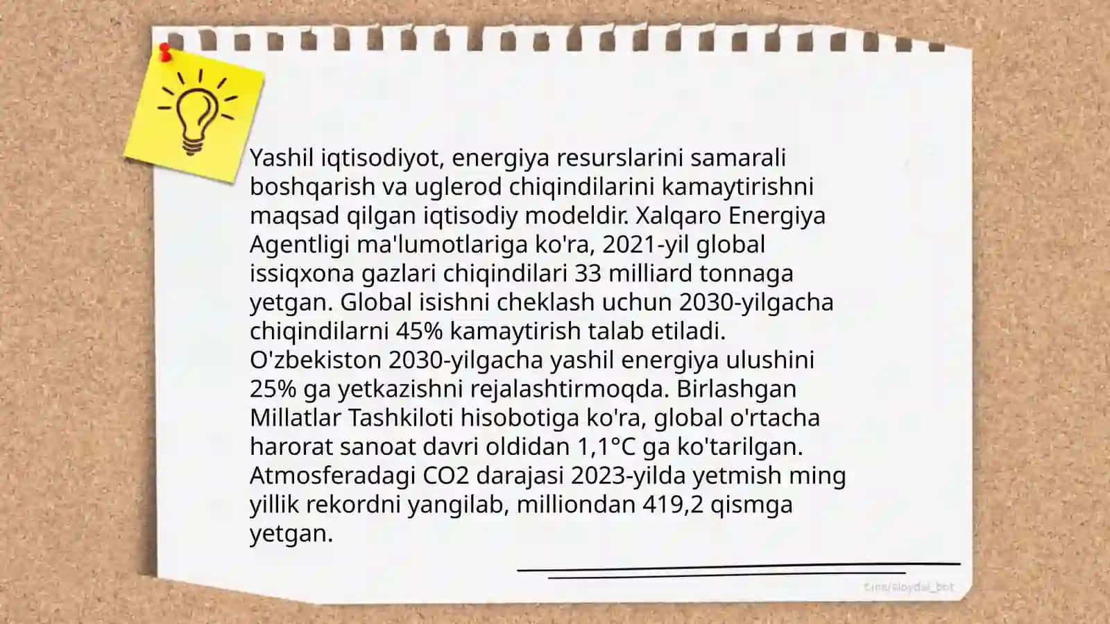 Yashil iqtisodiyotni dunyoga taʼsiri 4