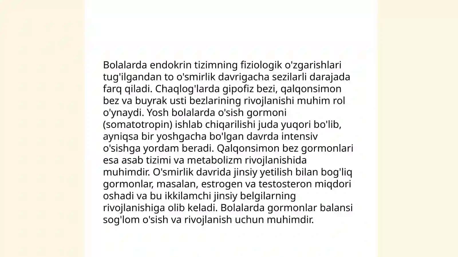 Endokrin tizimning yoshga oid fiziologiyasi va gigiyenasi 4